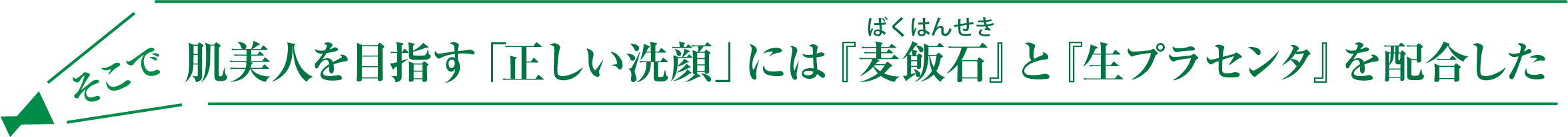 肌美人を目指す「正しい洗顔」には『麦飯石』と『生プラセンタ』を配合した